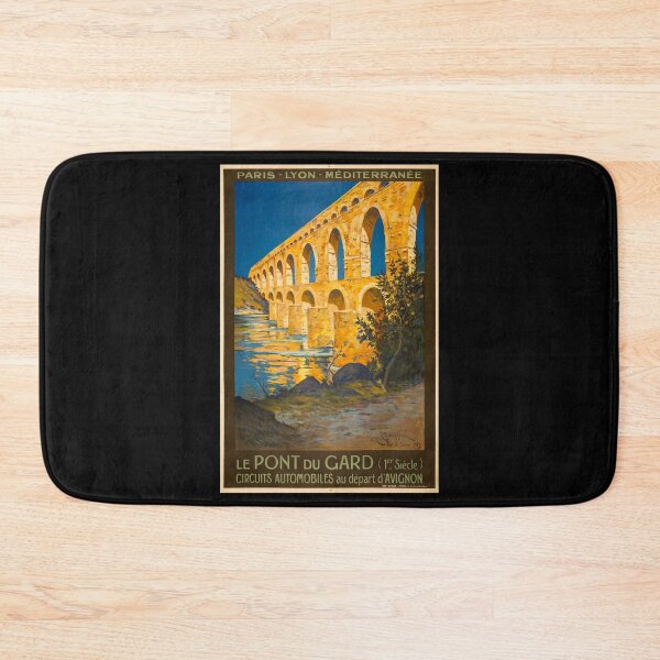 Item preview, Pont du Gard retro poster designed and sold by CorasPosters.