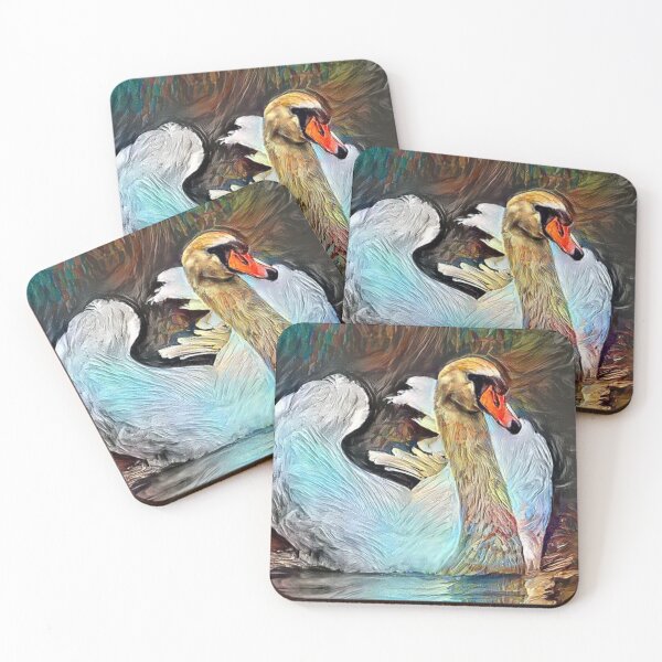 Item preview, painted swan  designed and sold by StudioCorvid.