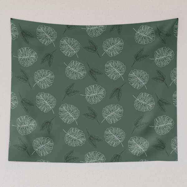 Item preview, Leave pattern design with green background designed and sold by Khruvenaroh.