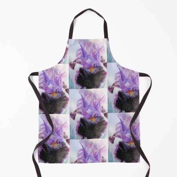 Item preview, Iris Watercolor Painting - Purple and Black designed and sold by Sarah  Rajkotwala.