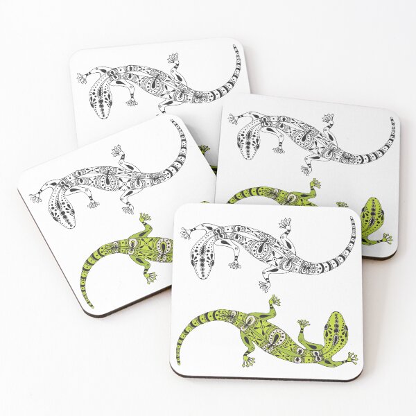 Item preview, Gecko lizards pattern designed and sold by stasia-ch.