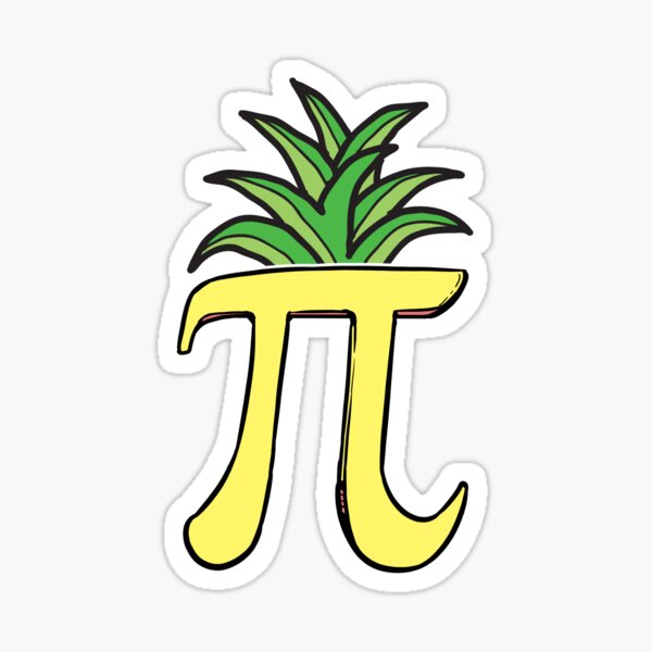 Pi Pineapple Math Pi Day Sticker for Sale by Mealla