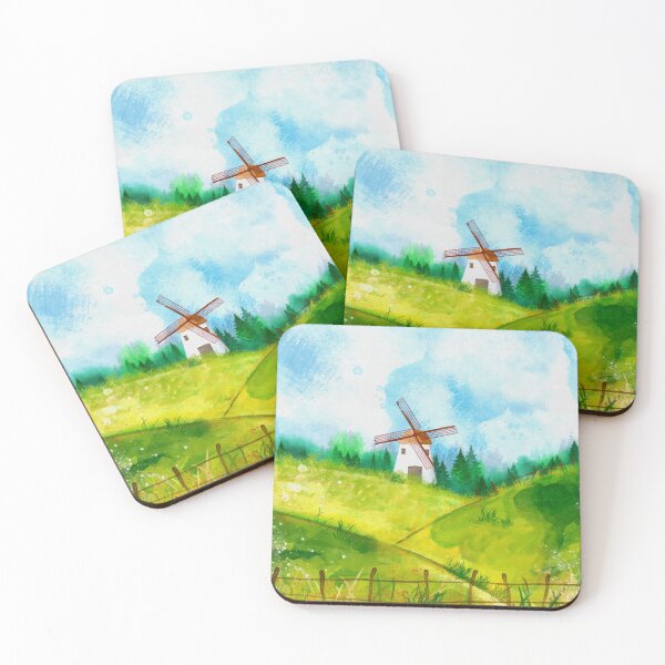Item preview, Watercolor Countryside Landscape designed and sold by Vector Scout Lab.
