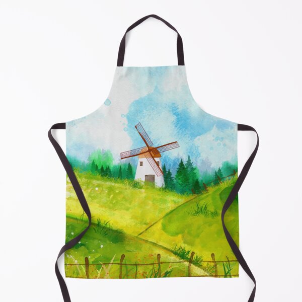 Item preview, Watercolor Countryside Landscape designed and sold by Vector Scout Lab.