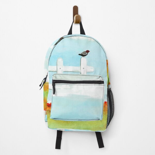 Item preview, Watercolor Fence And Birds Landscape designed and sold by Vector Scout Lab.