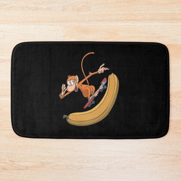 Item preview, Funny monkey on skateboard in banana halfpipe designed and sold by Monkey Ful.