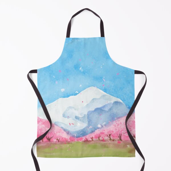Item preview, Watercolor Cherry Blossom Landscape designed and sold by Vector Scout Lab.