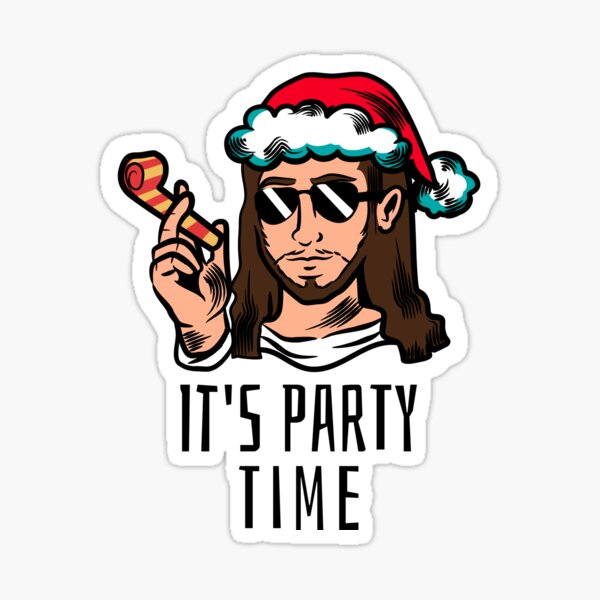 Jesus birthday party Sticker