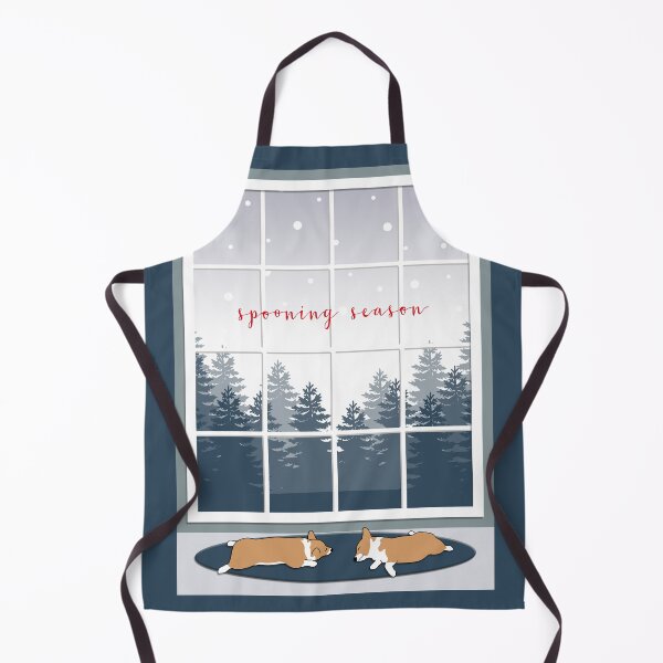 Item preview, Corgi Winter Window - Spooning Season designed and sold by MaplewoodMerch.