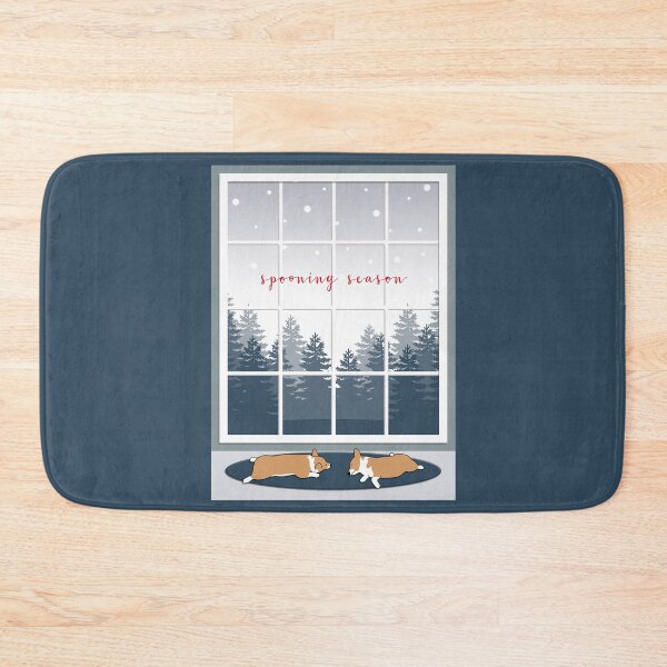 Item preview, Corgi Winter Window - Spooning Season designed and sold by MaplewoodMerch.