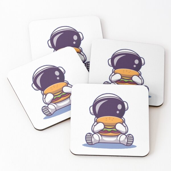 Item preview, cute astronaut eating burger designed and sold by AnthonyVdV.