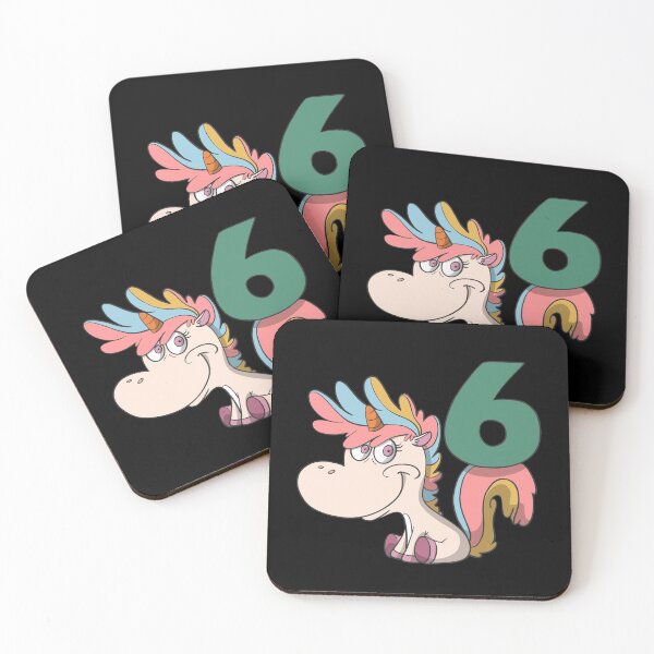 Item preview, Children's 6th birthday present with cute unicorn designed and sold by Monkey Ful.