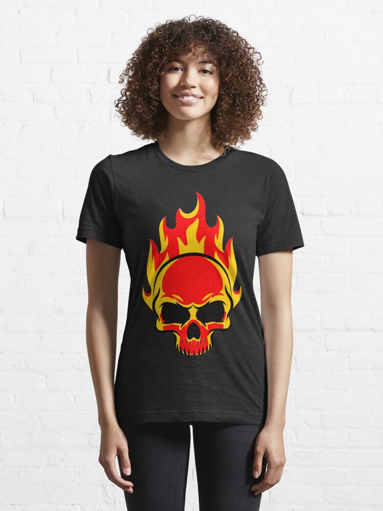 Alternate view of Skull is on fire Essential T-Shirt
