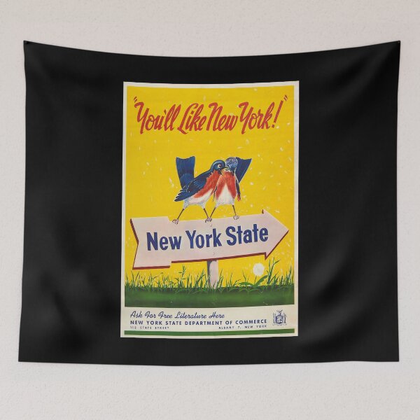 Item preview, New York State retro poster designed and sold by CorasPosters.
