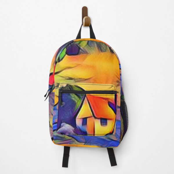 Item preview, Landscape sunset cottage painting digital impressionist art designed and sold by Julieford.