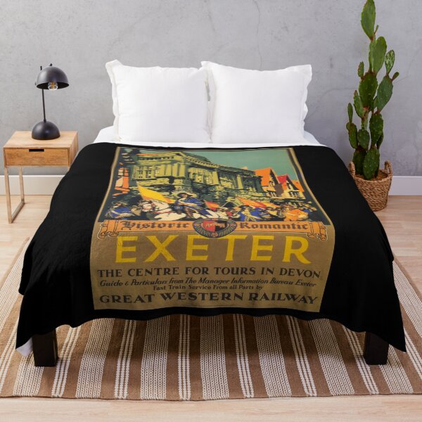 Item preview, Exeter retro poster designed and sold by CorasPosters.
