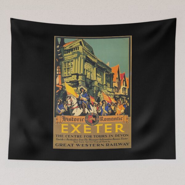 Item preview, Exeter retro poster designed and sold by CorasPosters.