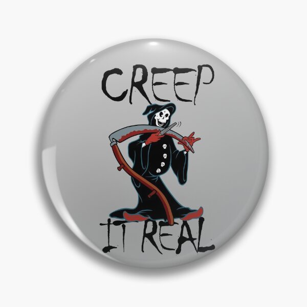 Item preview, Funny Creep It Real Halloween Horror Cartoon Grim Reaper Gear designed and sold by DynamicDesign.