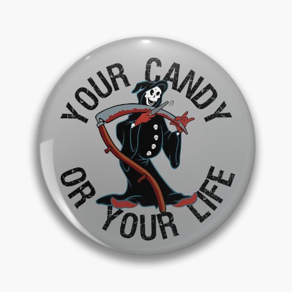 Item preview, Your Candy Or Your Life Halloween Cartoon Grim Reaper Gear designed and sold by DynamicDesign.