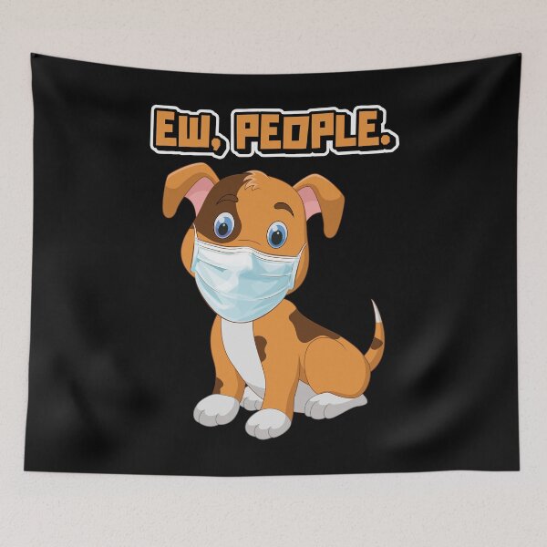 Item preview, Funny Weimaraner Ew People Cute Dog Wearing A Face Mask designed and sold by shirti.