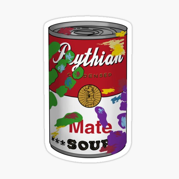 Mate Soup Can Paint Hands Sticker