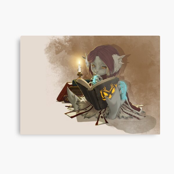 Candlelight Reading Metal Print