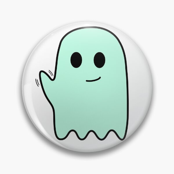 Item preview, Cute green ghost waving hi designed and sold by emwing14.