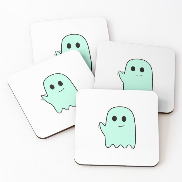 Item preview, Cute green ghost waving hi designed and sold by emwing14.