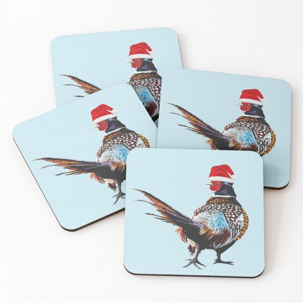 Item preview, Christmas Pheasant - Festive pheasants - game bird-  Christmas Pheasant art  designed and sold by IslesArt.