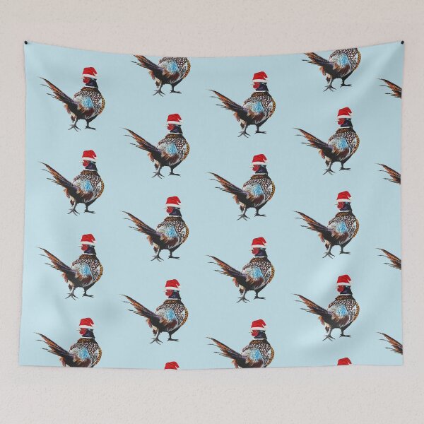 Item preview, Christmas Pheasant - Festive pheasants - game bird-  Christmas Pheasant art  designed and sold by IslesArt.