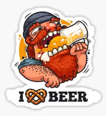 Man Loves Beer Sticker