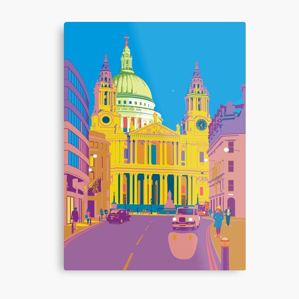 St Paul’s vivid print Metal Print