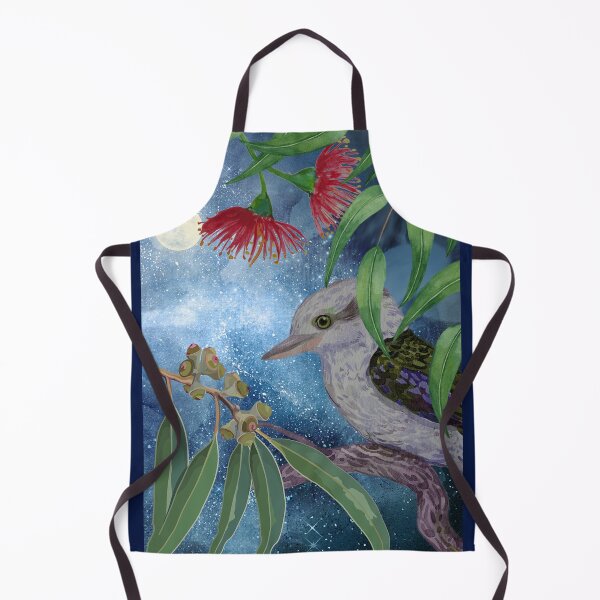 Item preview, Kookaburra bird surrounded by Australian flowers and foliage designed and sold by bushwombat.