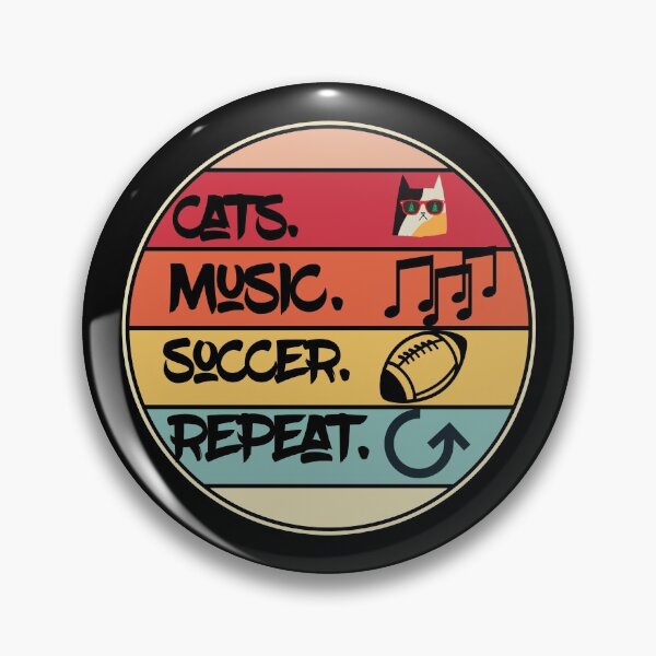Item preview,  Cats music  soccer repeat retro  vintage  design  designed and sold by Moussa  Sussi.