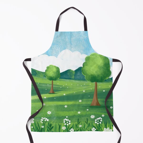 Item preview, Watercolor Spring Meadow Landscape designed and sold by Vector Scout Lab.
