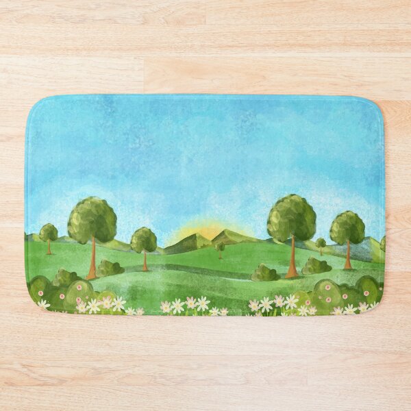Item preview, Watercolor Spring Landscape designed and sold by Vector Scout Lab.
