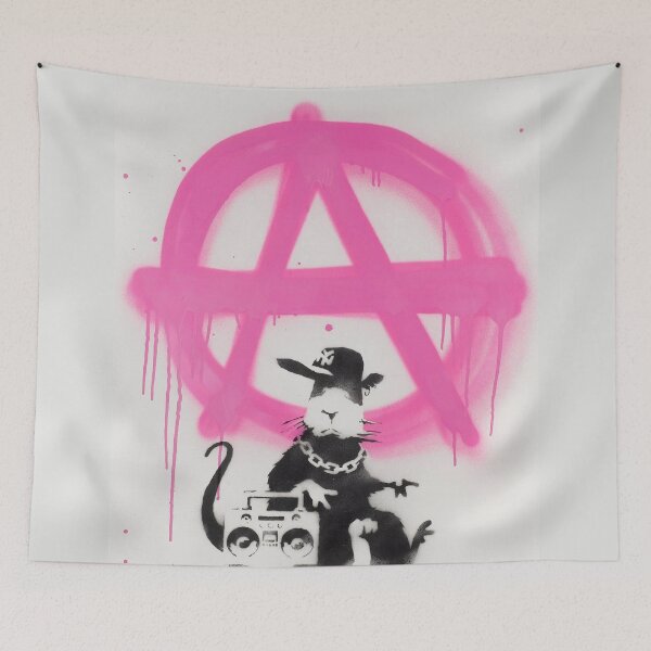 Item preview, BANKSY - Gangster Rat Anarchy Sign Graffiti Spray Paint - 2006 designed and sold by WE-ARE-BANKSY.