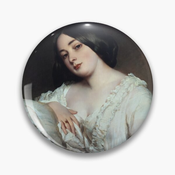 Item preview, Portrait of a Lady by Franz Xaver Winterhalter Old Masters Classical Fine Art Portrait Reproduction designed and sold by Xzendor7 Digital Art Creations.