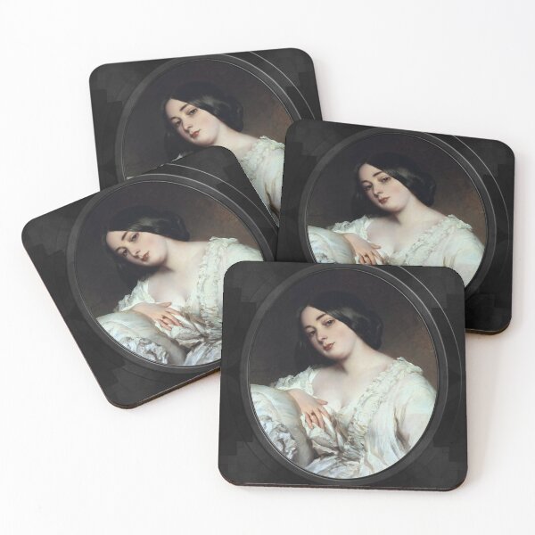 Item preview, Portrait of a Lady by Franz Xaver Winterhalter Old Masters Classical Fine Art Portrait Reproduction designed and sold by Xzendor7 Digital Art Creations.