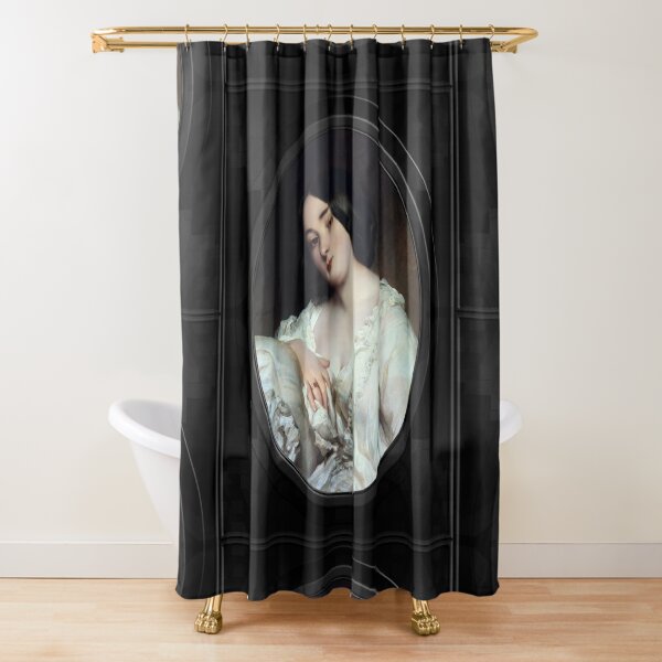 Portrait of a Lady by Franz Xaver Winterhalter Old Masters Classical Fine Art Portrait Reproduction Shower Curtain