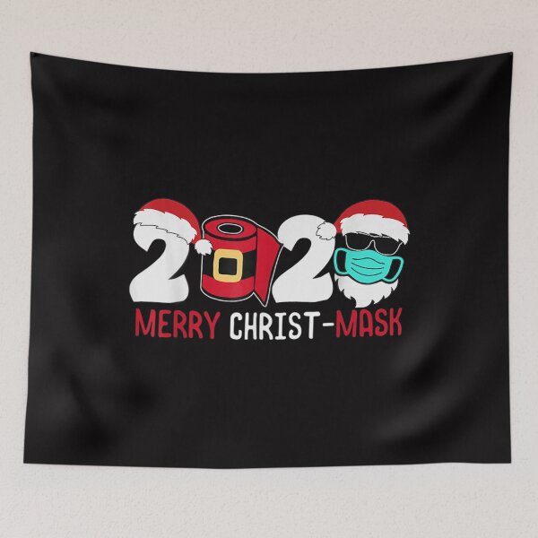 Item preview, Merry Christ Mask 2020 Quarantine Christmas Santa Face Mask designed and sold by JoanneHughes.