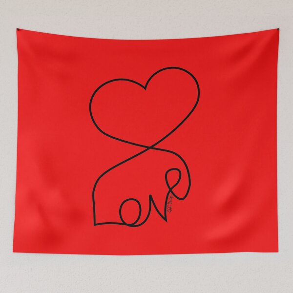 Item preview, love word hand write heart art designed and sold by Galena Georgieva.