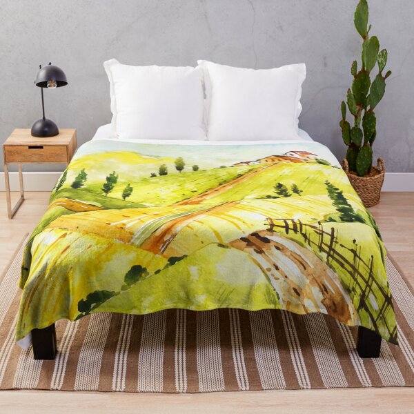 Item preview, Watercolor Farm Landscape designed and sold by Vector Scout Lab.