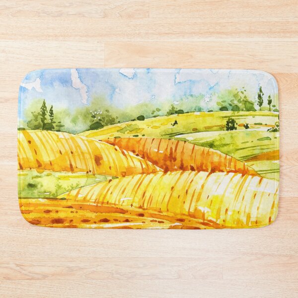 Item preview, Watercolor Farm Landscape designed and sold by Vector Scout Lab.