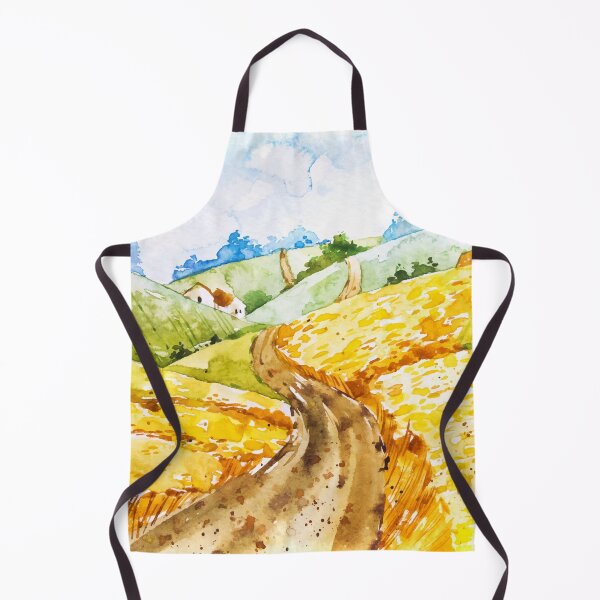 Item preview, Watercolor Farm Landscape designed and sold by Vector Scout Lab.