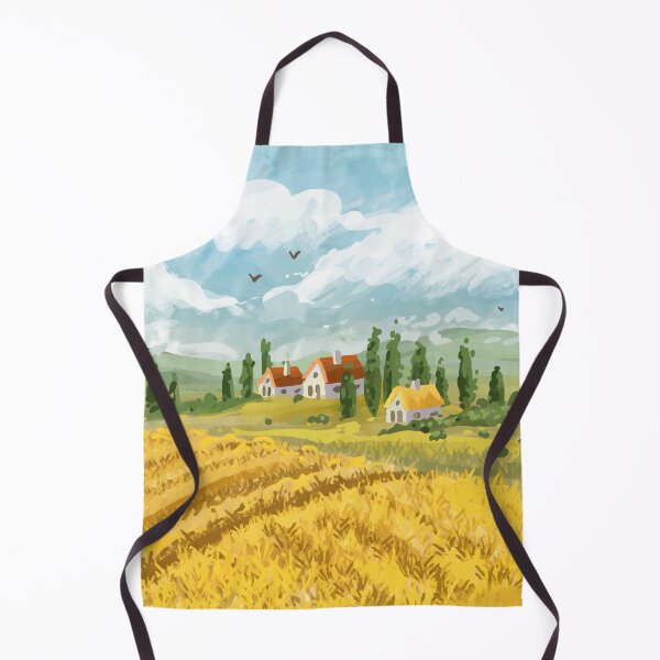 Item preview, Watercolor Farm Countryside Landscape designed and sold by Vector Scout Lab.