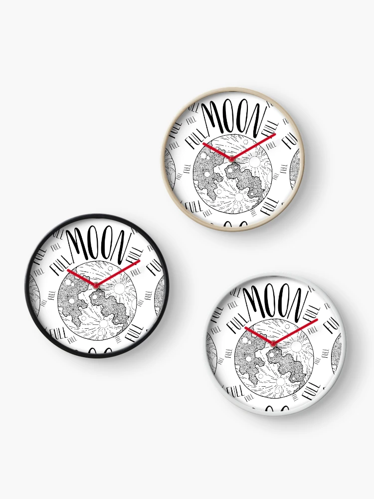 Thumbnail 3 of 4, Clock, Full Moon designed and sold by RIVEofficial.