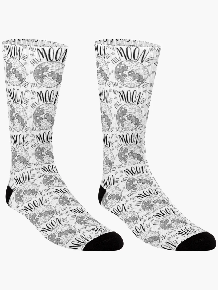 Thumbnail 3 of 5, Socks, Full Moon designed and sold by RIVEofficial.