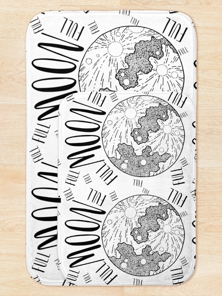 Thumbnail 5 of 6, Bath Mat, Full Moon designed and sold by RIVEofficial.