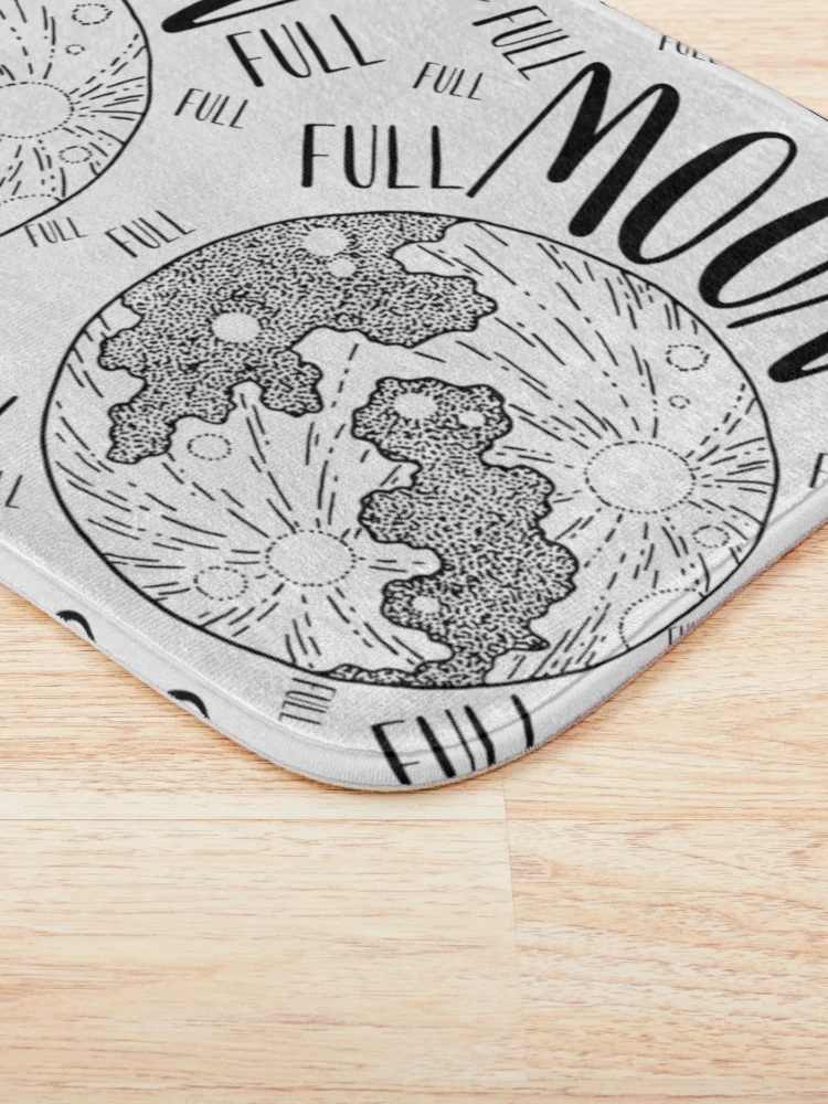 Thumbnail 3 of 6, Bath Mat, Full Moon designed and sold by RIVEofficial.